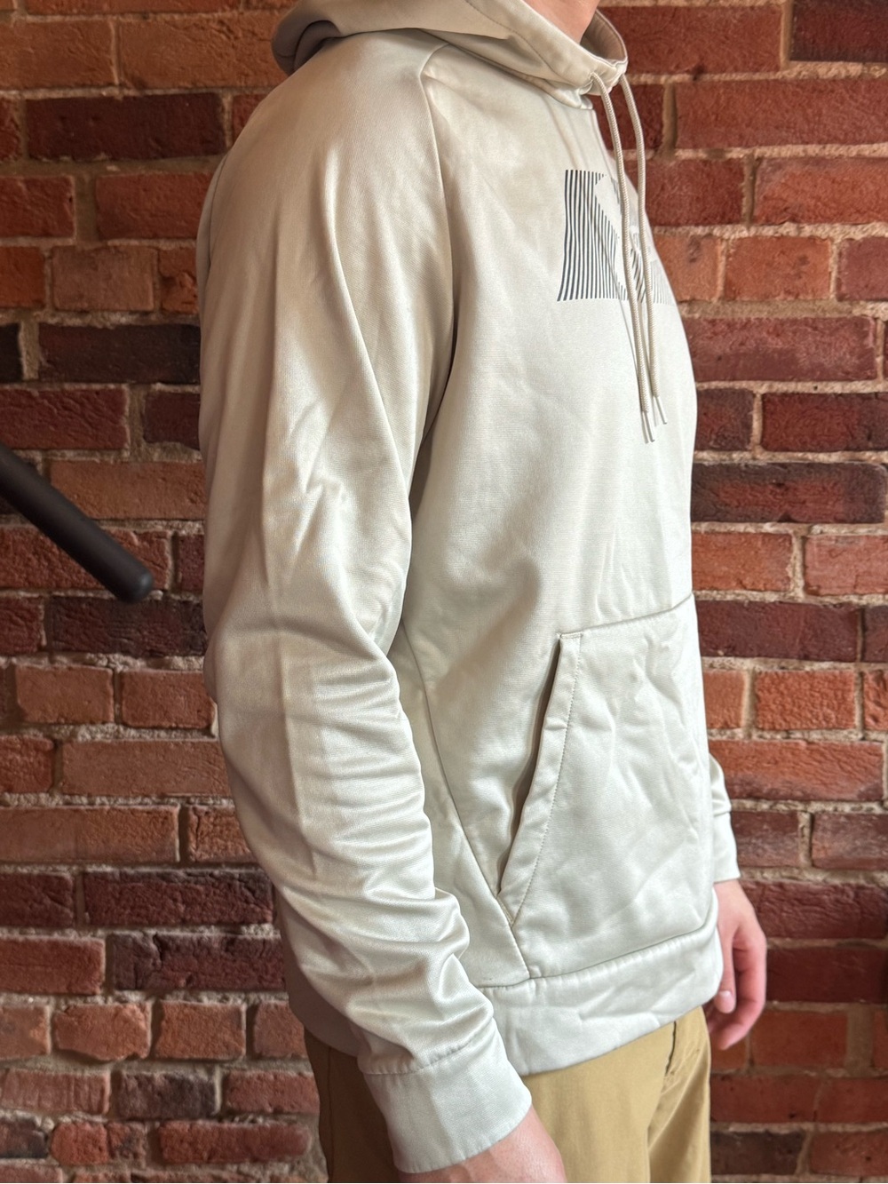 Men's Beige Hooded Sweater